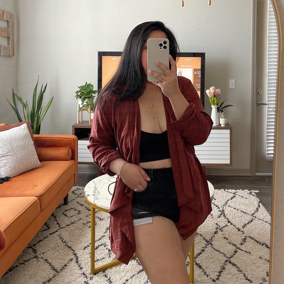 Sanctuary Rust Roll Tab Waterfall Trench Jacket - Picture 3 of 11